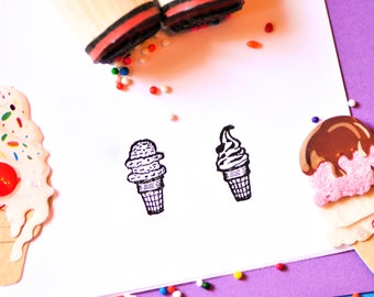 Ice cream  Rubber Stamp Set