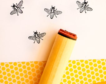 Large Bee Rubber Stamp