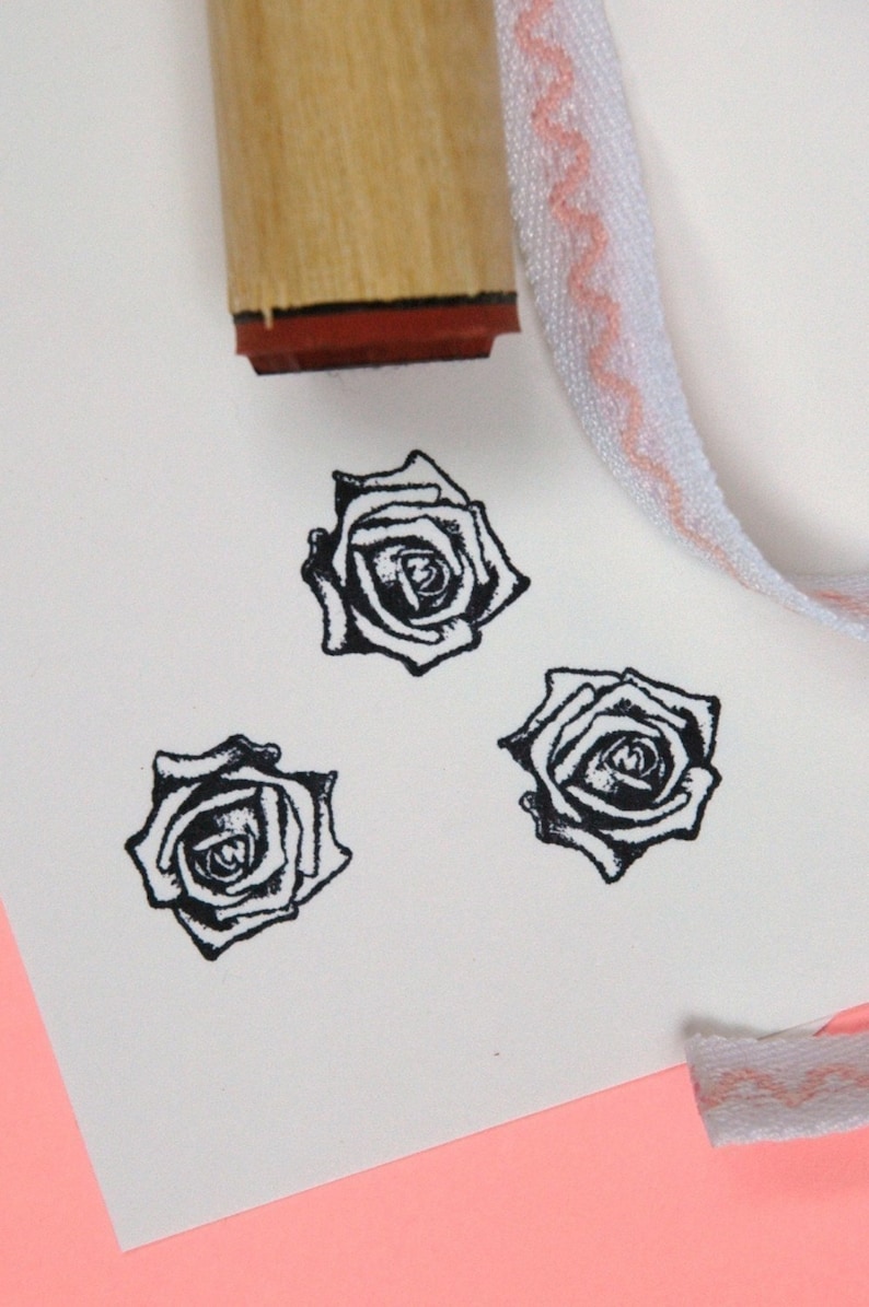 Real Rose Rubber Stamp image 4