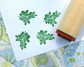 Rose Leaves Rubber Stamp