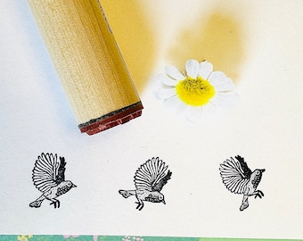 Landing Bird Rubber Stamp