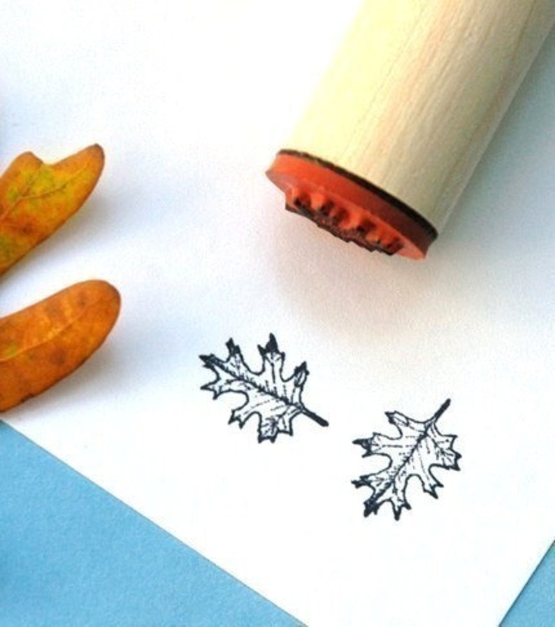 Red Oak Open Rubber Stamp image 1