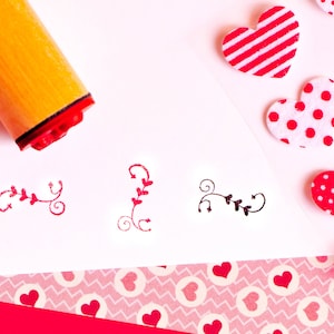 Heart Flourish Rubber Stamp