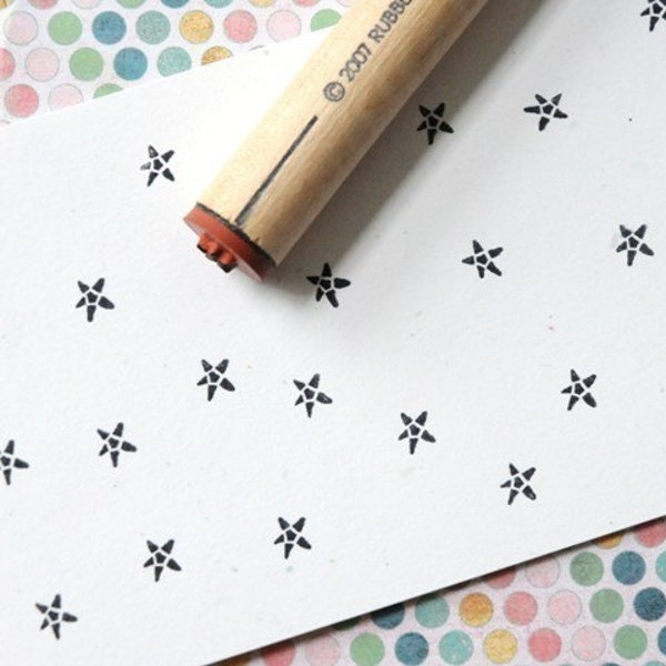 Solid Star Rubber Stamp