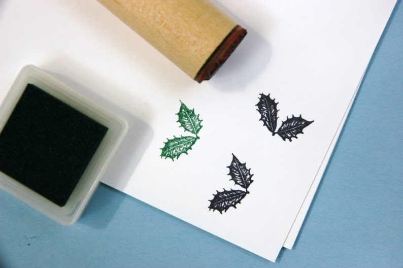 Holly Leaf Rubber Stamp image 3