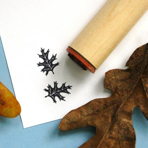 Red Oak Solid Rubber Stamp image 1