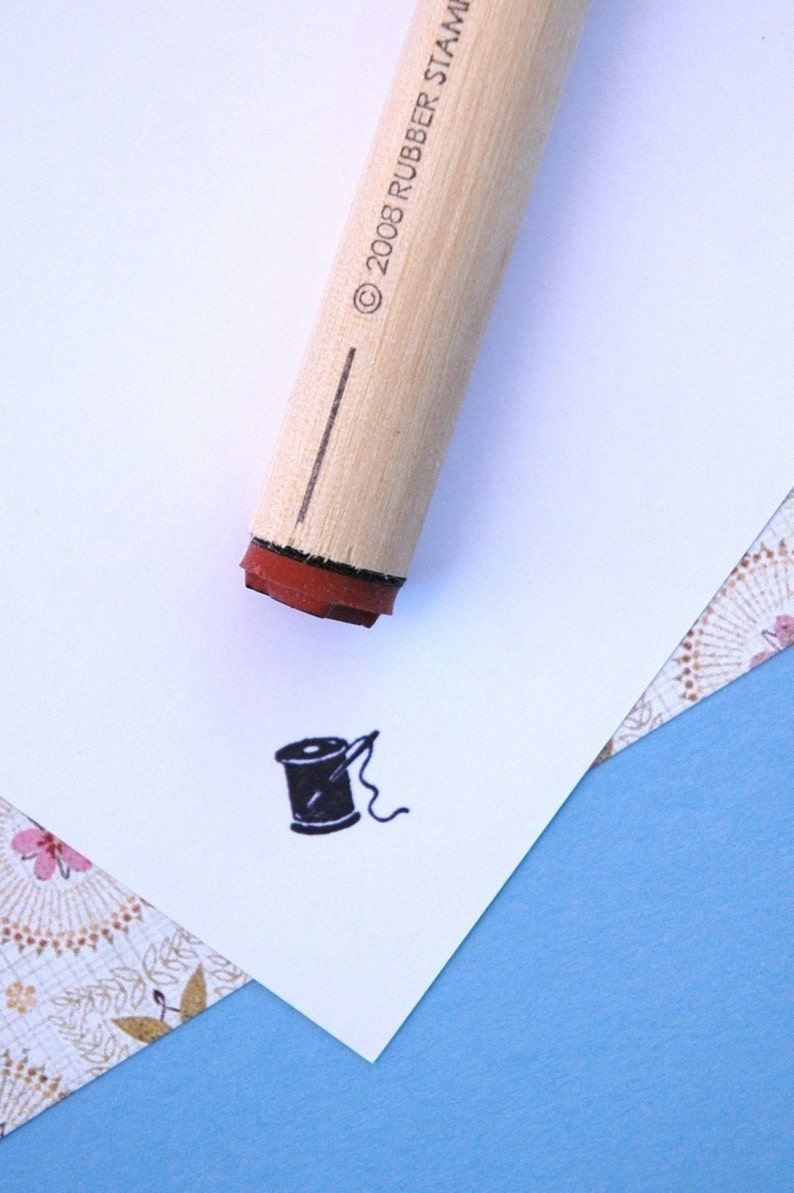 Needle and Thread Rubber Stamp image 3