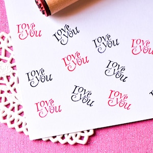 Love You Rubber Stamp