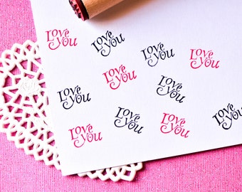 Love You Rubber Stamp