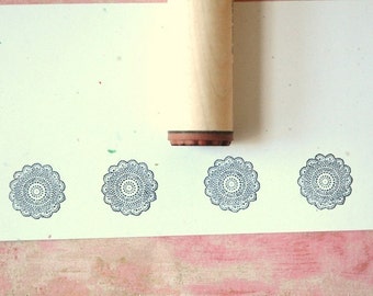 Gehäkelte Doily Stempel