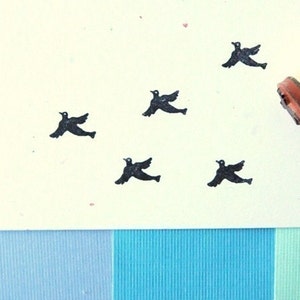 Flying Bird Rubber Stamp