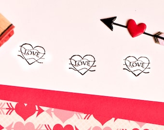 Love Postmark Rubber Stamp