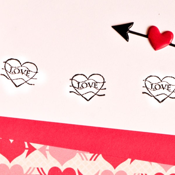 Love Postmark Rubber Stamp