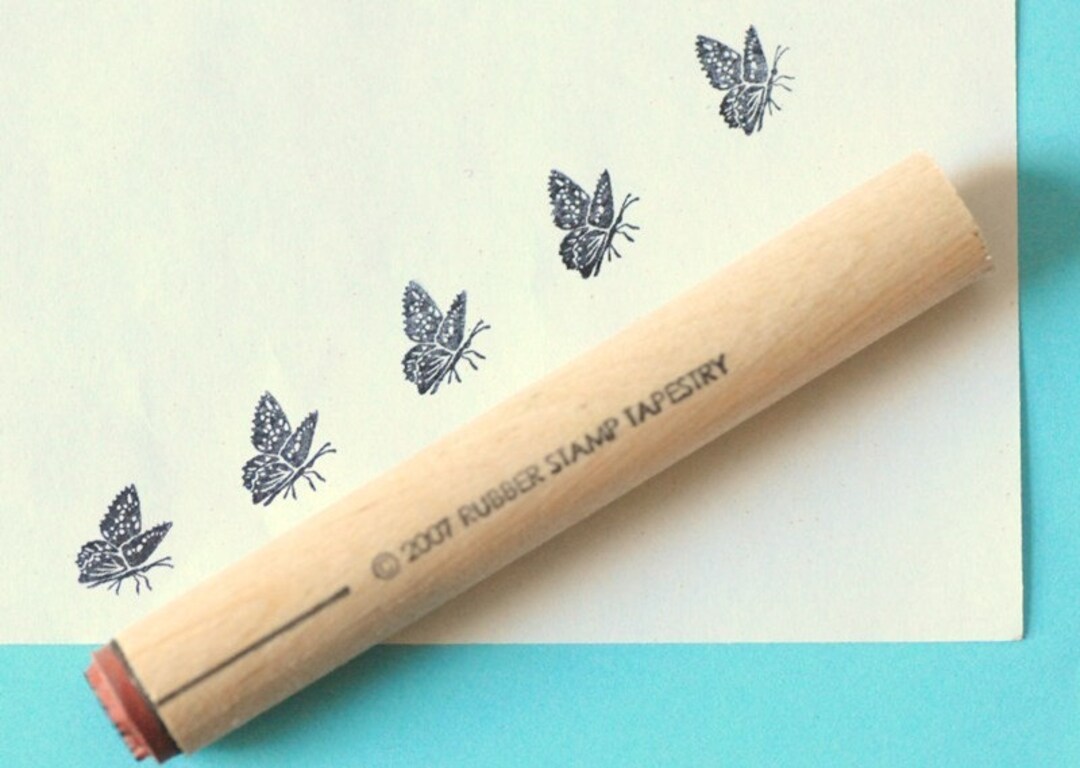 Spring Butterfly Rubber Stamp - Etsy