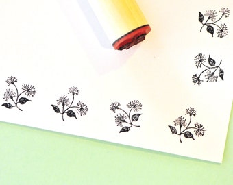 Flower Cluster Rubber Stamp