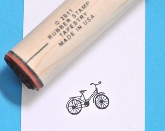 Cruiser Bicycle Rubber Stamp