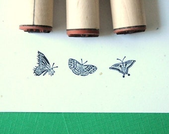 Jeu d'estampes trio de papillons