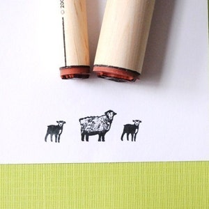 Sheep and Lamb Rubber Stamp Set