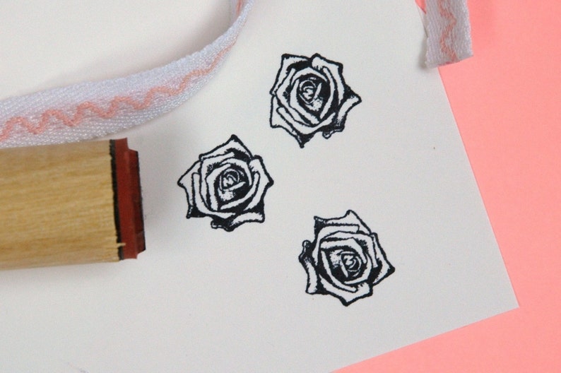 Real Rose Rubber Stamp image 5