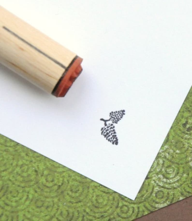 Double Pinecone Rubber Stamp image 1