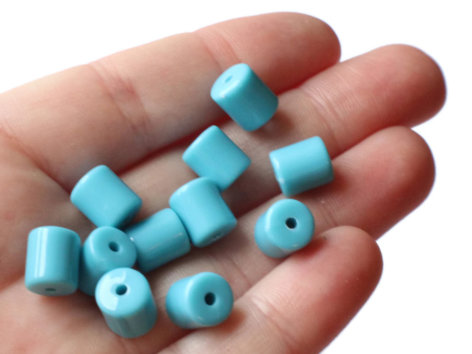 40 9mm Blue Tube Beads Acrylic Tube Beads Plastic Tube Beads Etsy