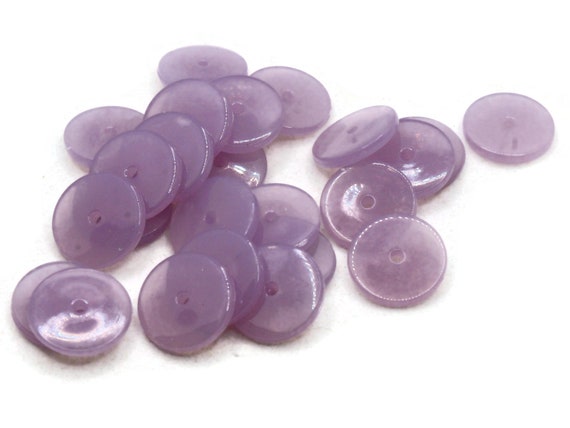 25 14mm White Vintage Plastic Flat Disc Beads by Smileyboy Beads | Michaels