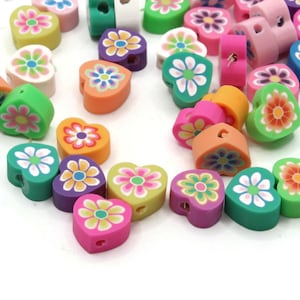 35 9 mm Mixed Herz Polymer Clay Bead Multi-Color Lose Perlen Schmuck machen Perlen Lieferungen