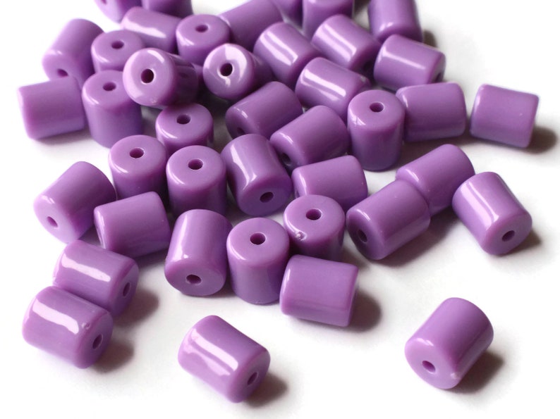 40 9mm Purple Tube Beads Acrylic Tube Beads Plastic Tube Beads Etsy