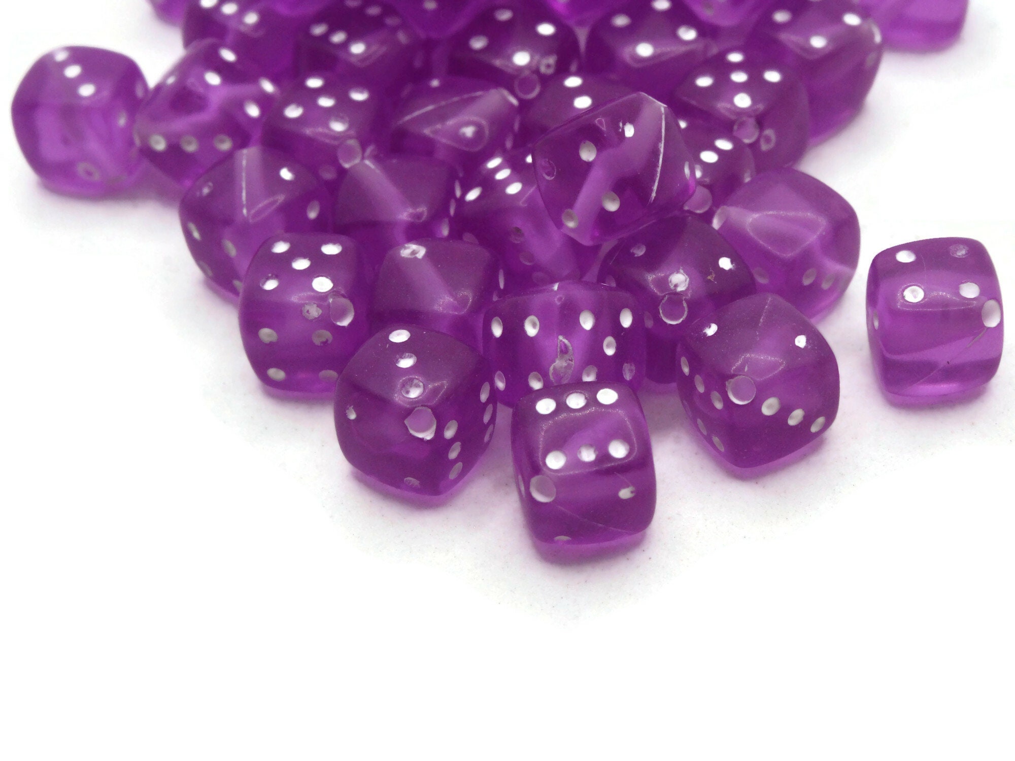 50 8mm Bright Pink Plastic Dice Beads by Smileyboy Beads | Michaels