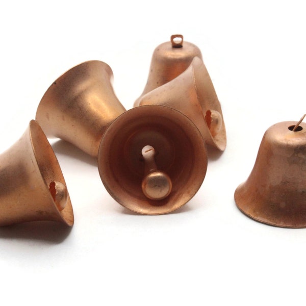 6 Vintage Copper Cup  Bells 20mm x 26mm Bell Charms Beads Jewelry Making Beading Supplies Craft Supplies Smileyboy