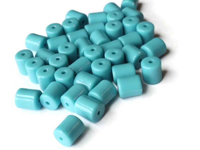 40 9mm Blue Tube Beads Acrylic Tube Beads Plastic Tube Beads Etsy