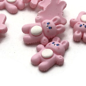 8 26 mm Rosa Kaninchen Cabochons Flache Cabochons Hase Kawaii Cabochons Niedliche Cabochons Spaß Kunststoff Cabochons