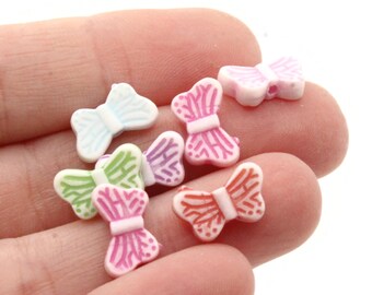 100 13mm Mixed Color Butterfly Beads Plastic Butterflies Moth Beads Animal Acrylic Beads Jewelry Making Beading Supplies Loose Beads