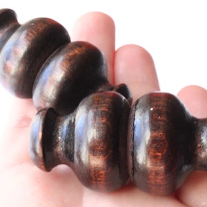 51mm Dark Brown Wood Beads Large Beads Decorative Beads - Etsy