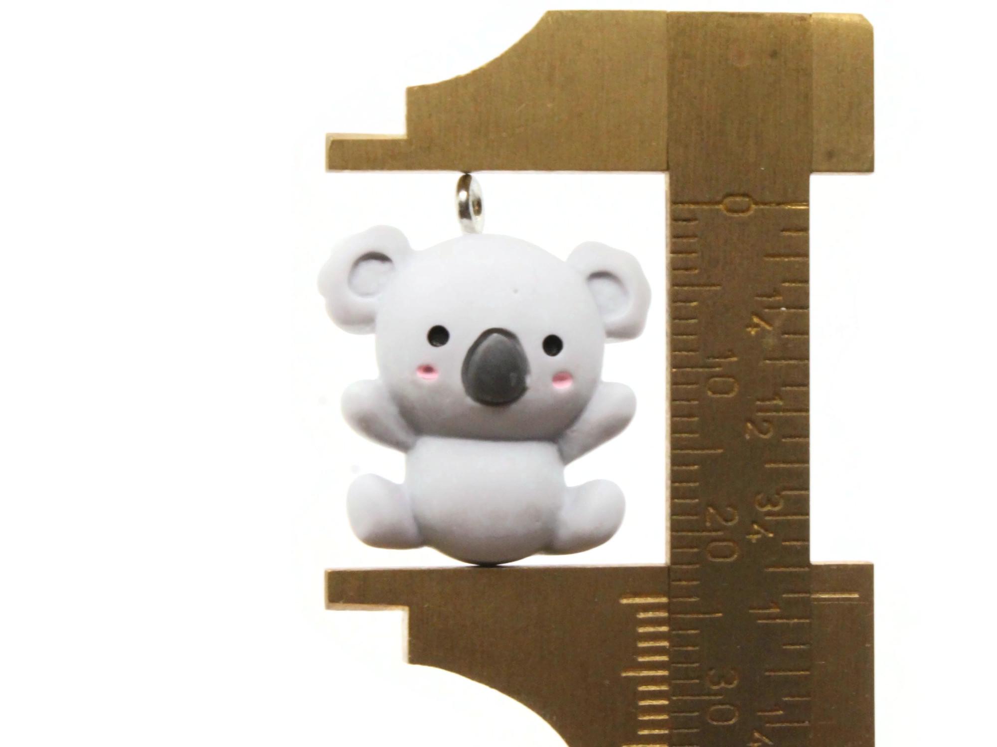 2 24 mm グレー コアラ チャーム 樹脂チャーム ミニチュア かわいい 