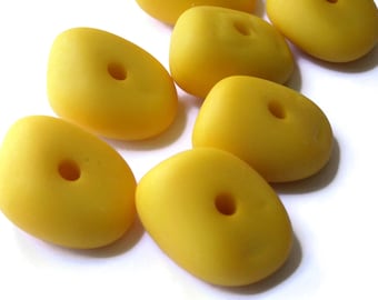 8 24mm Yellow Nugget Beads Vintage Lucite Beads New Old Stock Beads Jewelry Making Beading Supplies Loose Beads Smileyboy