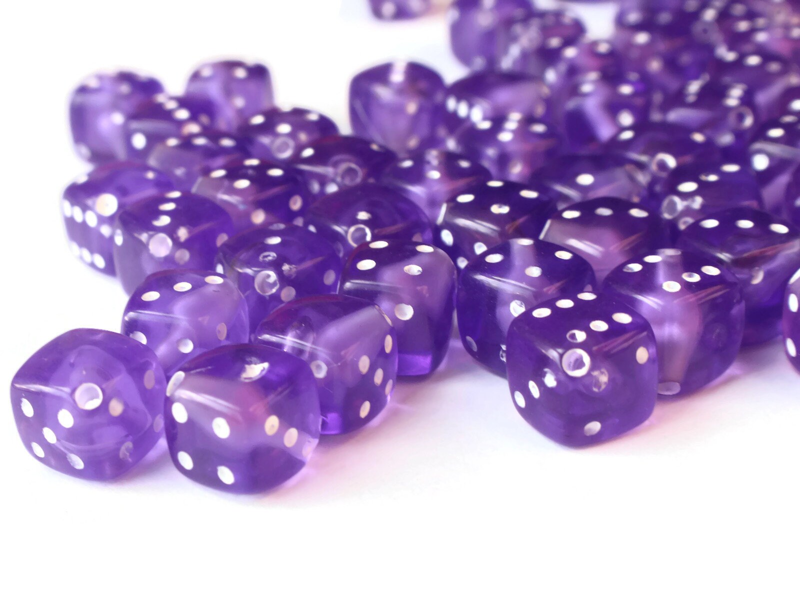 50 8mm Purple Dice Beads 8mm Cube Beads Plastic Cube Beads Six Etsy