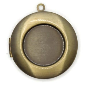 35 mm ラウンド真鍮ロケットチャーム ジュエリー製作とビーズ用品