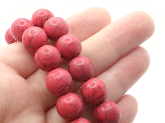 6 21mm x 19mm Red Orange Round Vintage Wood Large Hole Loose Beads by Smileyboy Beads | Michaels