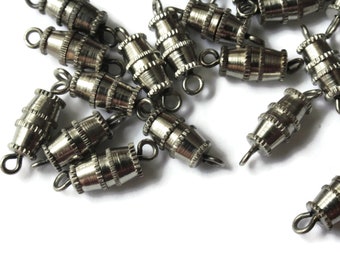 20 10mm Screw Barrel Clasps Antique Silver Grey Metal Clasps Vintage Clasps Jewelry Making Beading Supplies Smileyboy Beads Findings bO2