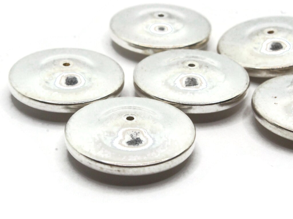 200 Perline Distanziali A Rondelle Cristallo – 8 Mm Placcato Argento Per Gioielli Fai Da Te