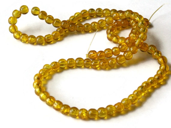 100 4mm Yellow Glass Faux Pearl Beads by Smileyboy | Michaels