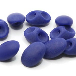 10 15mm Vintage Blue Oval Plastic Shank Buttons Sewing Notions Jewelry Making Beading Supplies Sewing Supplies