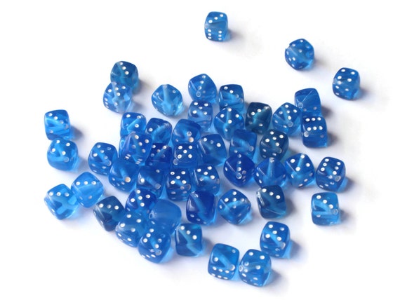 50 8mm Opaque Pale Turquoise Dice Plastic Cube Beads by Smileyboy Beads | Michaels