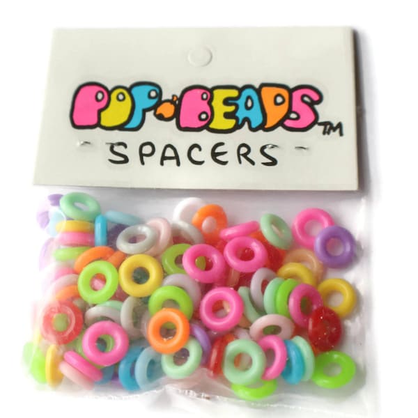 10mm Multi-color Vintage Plastic Ring Beads   Pop Beads Spacers  Spacer Rings  Spacer Beads Jewelry Making Beading Supplies  Smileyboy bT1