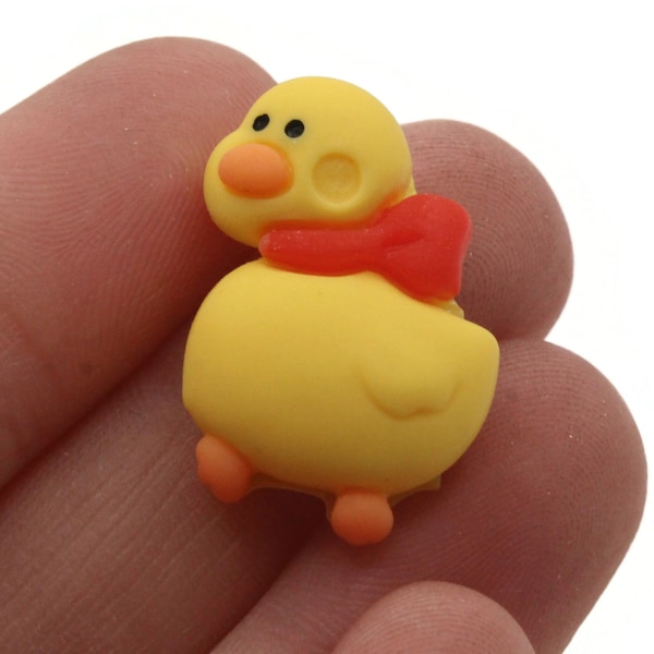 8 24mm Yellow Duck Cabochons Flat Cabochons Ducky Decoden Kawaii Cabochons Cute Cabochons Fun Cabochons Plastic Duck Cabochons