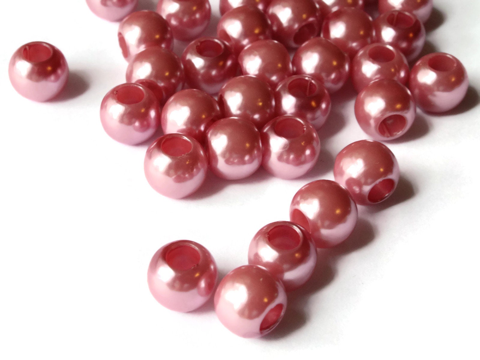 Light Pink Matte 12mm Berry Plastic Beads (75pcs)