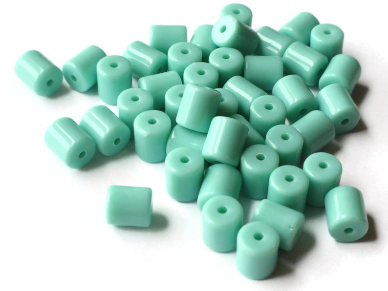 40 9mm Green Tube Beads Acrylic Tube Beads Plastic Tube Beads Etsy
