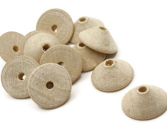 12 19 mm Holz Kegel Perlen Holzperlen Roh Holz Perlen Makramee Perlen Schmuck machen Perlen Liefert Braune Perlen