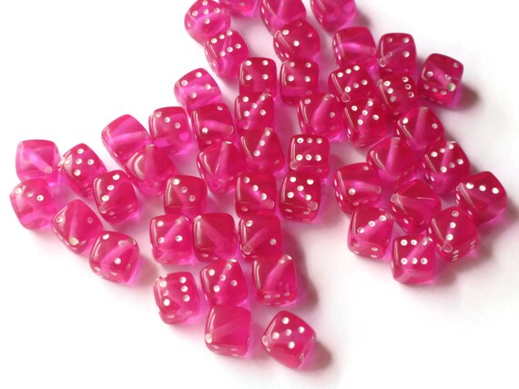 50 8mm Red Dice Beads - Acrylic Cube Beads by Smileyboy Beads | Michaels
